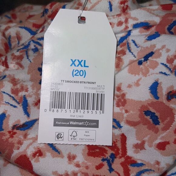 ✨ Time and Tru Women's Smocked Button Front Top✨ - Picture 7 of 7